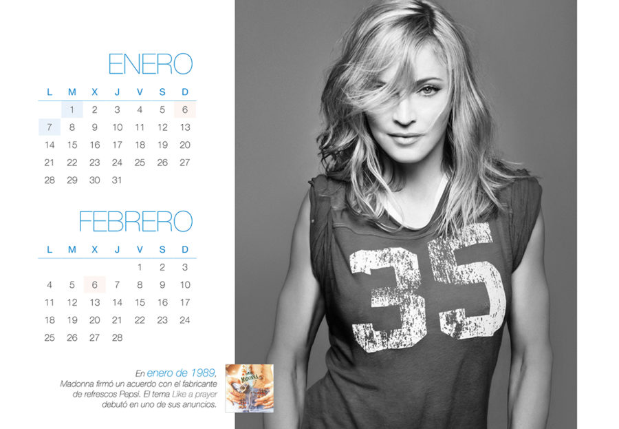 Calendario Madonna - Arte Gráfico
