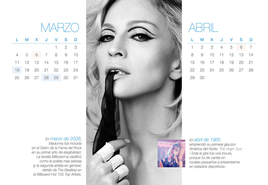 Calendario Madonna - Arte Gráfico