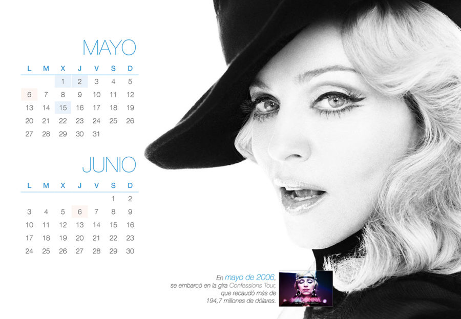 Calendario Madonna - Arte Gráfico